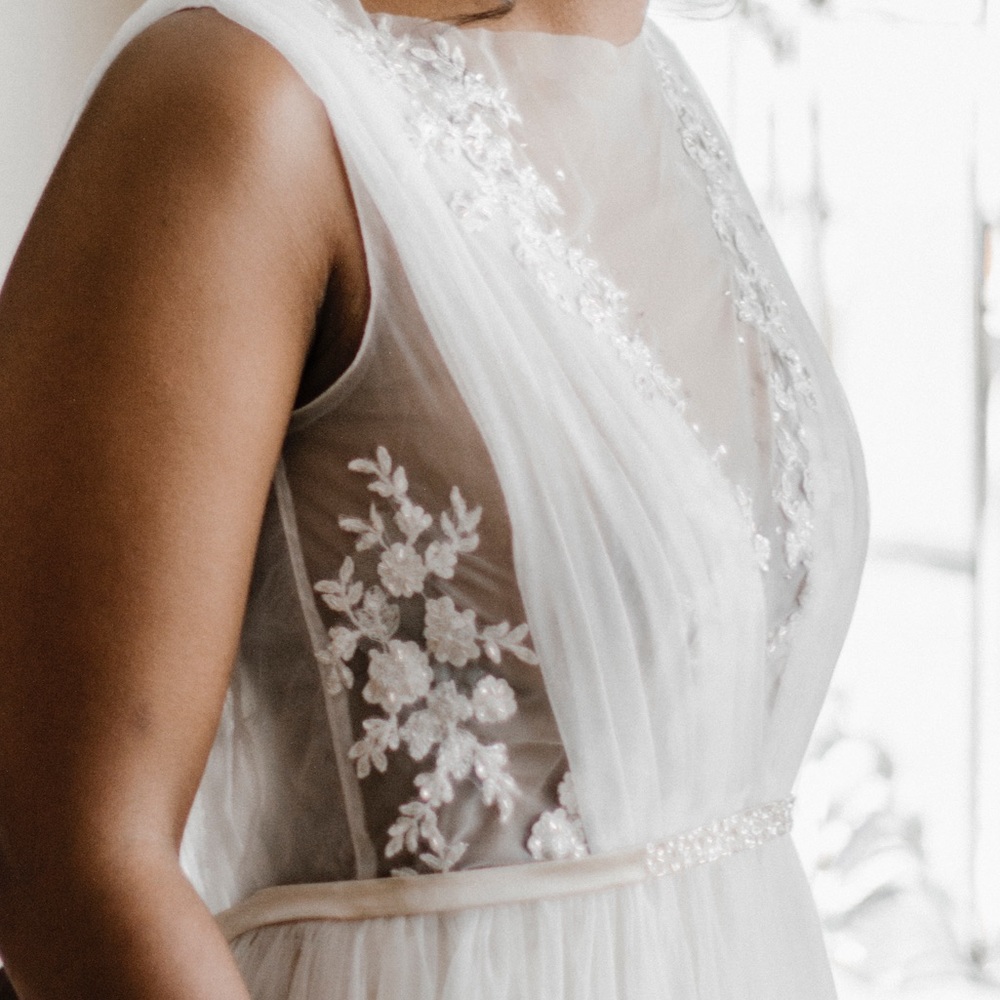 Simple wedding gown